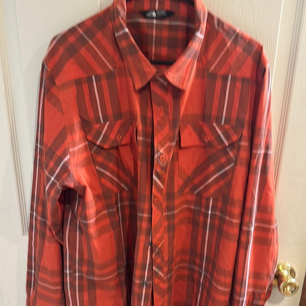 The North Face Orange Plaid Shirt